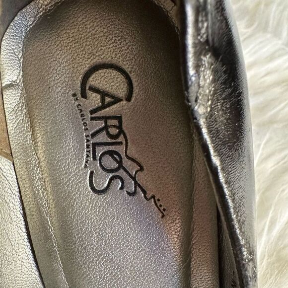 Carlos by Carlos Santana  black peep toe heel, satin black front detailing - Picture 3 of 8